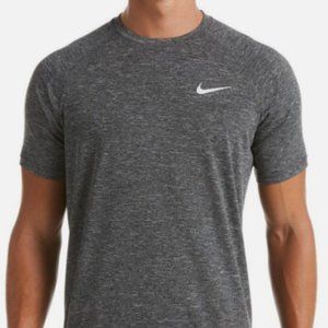 Nike Swim Short Sleeve Hydrog Black Heather XL UPF 40+